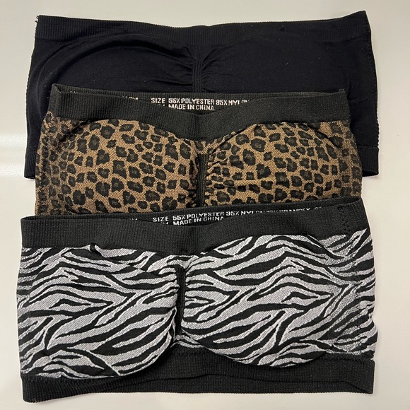 SET OF 3 Padded Bandeau Bras - Picture 1 of 3